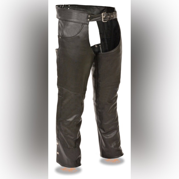 Vintage Dark Brown Real Leather Chaps - Picture 12 of 12